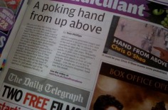 Hand from Above in the Metro